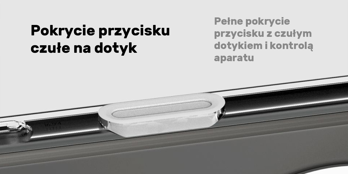 Pokrycie przycisku czułe na dotyk - Pełne pokrycie przycisku z czułym dotykiem i kontrolą aparatu