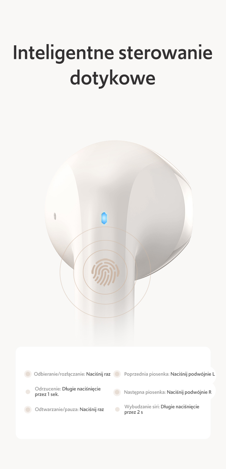 Kup Căști wireless in-ear USAMS Rhymbo Series US-YO17 Bluetooth 5.3 TWS bej/beige - USA1126 - 6958444904689 - Sklep Home Screen